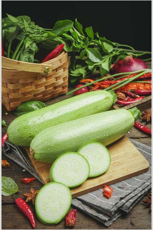 新鲜嫩南瓜有机蔬菜图片